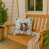 Liver Roan English Cocker Spaniel Coastal Sea Glass Throw Pillow 18" x 18" product image at NuMercy 3