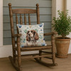 Liver Roan English Cocker Spaniel Coastal Sea Glass Throw Pillow 18" x 18" product image at NuMercy 4