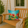 Hawaii Hawaiian Hibiscus in Watercolor Throw Pillow 18" x 18" DAC1642 product image at NuMercy 3