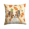 White with Sable Papillon Heirloom Fall Throw Pillow 18" x 18" product image at NuMercy