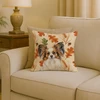 White with Sable Papillon Heirloom Fall Throw Pillow 18" x 18" product image at NuMercy 2
