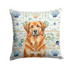 Red Leonberger Coastal Sea Glass Throw Pillow 18" x 18" product image at NuMercy