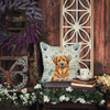 Red Leonberger Coastal Sea Glass Throw Pillow 18" x 18" product image at NuMercy 5