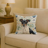 Black and White Rat Terrier Coastal Sea Glass Throw Pillow 18" x 18" product image at NuMercy 2