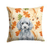 Miniature Silver Poodle Heirloom Fall Throw Pillow 18" x 18" product image at NuMercy