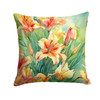 Utah Sego Lilies in Watercolor Throw Pillow 18" x 18" DAC1710 product image at NuMercy