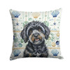 Black Havanese Coastal Sea Glass Throw Pillow 18" x 18" product image at NuMercy