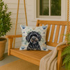 Black Havanese Coastal Sea Glass Throw Pillow 18" x 18" product image at NuMercy 3
