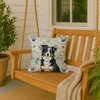 Black Tri American Shepherd Coastal Sea Glass Throw Pillow 18" x 18" product image at NuMercy 3