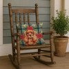 Ruby English Toy Spaniel Christmas Poinsettias Throw Pillow 18" x 18" product image at NuMercy 4