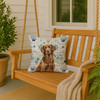 Liver Flat-Coated Retriever Coastal Sea Glass Throw Pillow 18" x 18" product image at NuMercy 3