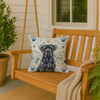 Black Neapolitan Mastiff Coastal Sea Glass Throw Pillow 18" x 18" product image at NuMercy 3