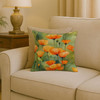 California California Poppies in Watercolor Throw Pillow 18" x 18" DAC1630 product image at NuMercy 2
