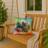 Maine White Pine Cone and Tassels in Watercolor Throw Pillow 18" x 18" DAC1665 product image at NuMercy 3