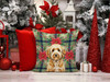 Goldendoodle Christmas Poinsettias Throw Pillow 18" x 18" product image at NuMercy 7
