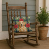 Golden Retriever Christmas Poinsettias Throw Pillow 18" x 18" product image at NuMercy 4