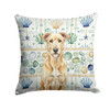 Wheaten Irish Wolfhound Coastal Sea Glass Throw Pillow 18" x 18" product image at NuMercy