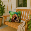 Maine White Pine Cone and Tassels in Watercolor Throw Pillow 18" x 18" DAC1664 product image at NuMercy 3
