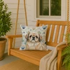 Fawn Pekingese Coastal Sea Glass Throw Pillow 18" x 18" product image at NuMercy 3
