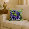 Rhode Island Violets in Watercolor Throw Pillow 18" x 18" product image at NuMercy 2