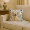 Yellow Labrador Retriever Coastal Sea Glass Throw Pillow 18" x 18" product image at NuMercy 2