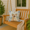 Yellow Labrador Retriever Coastal Sea Glass Throw Pillow 18" x 18" product image at NuMercy 3