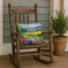 Massachusetts Mayflowers in Watercolor Throw Pillow 18" x 18" DAC1670 product image at NuMercy 4