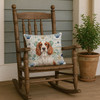 Welsh Springer Spaniel Coastal Sea Glass Throw Pillow 18" x 18" product image at NuMercy 4
