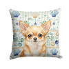 Fawn Chihuahua Coastal Sea Glass Throw Pillow 18" x 18" product image at NuMercy