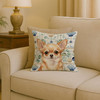 Fawn Chihuahua Coastal Sea Glass Throw Pillow 18" x 18" product image at NuMercy 2