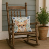 Fawn Chihuahua Coastal Sea Glass Throw Pillow 18" x 18" product image at NuMercy 4