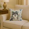 Keeshond Coastal Sea Glass Throw Pillow 18" x 18" product image at NuMercy 2