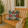 Brindle Greyhound Christmas Poinsettias Throw Pillow 18" x 18" product image at NuMercy 3
