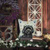 Black Lhasa Apso Coastal Sea Glass Throw Pillow 18" x 18" product image at NuMercy 5