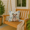 Brindle American Staffordshire Terrier Coastal Sea Glass Throw Pillow 18" x 18" product image at NuMercy 3