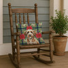 Lagotto Romagnolo Christmas Poinsettias Throw Pillow 18" x 18" product image at NuMercy 4