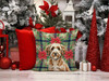Lagotto Romagnolo Christmas Poinsettias Throw Pillow 18" x 18" product image at NuMercy 7
