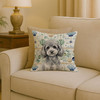 Toy Silver Poodle Coastal Sea Glass Throw Pillow 18" x 18" product image at NuMercy 2