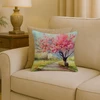 Michigan Apple Blossoms in Watercolor Throw Pillow 18" x 18" DAC1672 product image at NuMercy 2