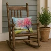 Michigan Apple Blossoms in Watercolor Throw Pillow 18" x 18" DAC1672 product image at NuMercy 4