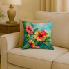 Hawaii Hawaiian Hibiscus in Watercolor Throw Pillow 18" x 18" DAC1641 product image at NuMercy 2