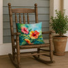 Hawaii Hawaiian Hibiscus in Watercolor Throw Pillow 18" x 18" DAC1641 product image at NuMercy 4