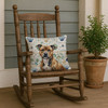 Brindle Staffordshire Bull Terrier Coastal Sea Glass Throw Pillow 18" x 18" product image at NuMercy 4