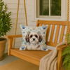 Parti-color Havanese Coastal Sea Glass Throw Pillow 18" x 18" product image at NuMercy 3