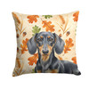 Black and Tan Dachshund Heirloom Fall Throw Pillow 18" x 18" product image at NuMercy