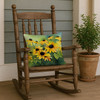 Maryland Black-Eyed Susans in Watercolor Throw Pillow 18" x 18" DAC1667 product image at NuMercy 4