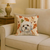 White Lhasa Apso Heirloom Fall Throw Pillow 18" x 18" product image at NuMercy 2