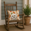 White Lhasa Apso Heirloom Fall Throw Pillow 18" x 18" product image at NuMercy 4