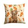 Liver Flat-Coated Retriever Heirloom Fall Throw Pillow 18" x 18" product image at NuMercy