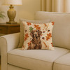 Liver Flat-Coated Retriever Heirloom Fall Throw Pillow 18" x 18" product image at NuMercy 2